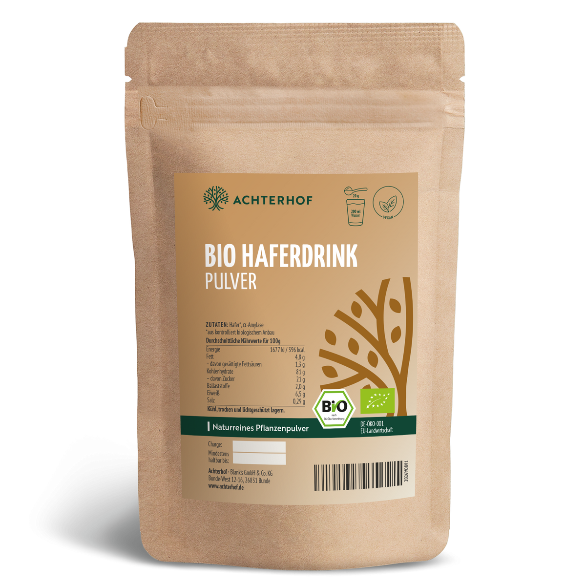 Bio Haferdrink Pulver (1000g)