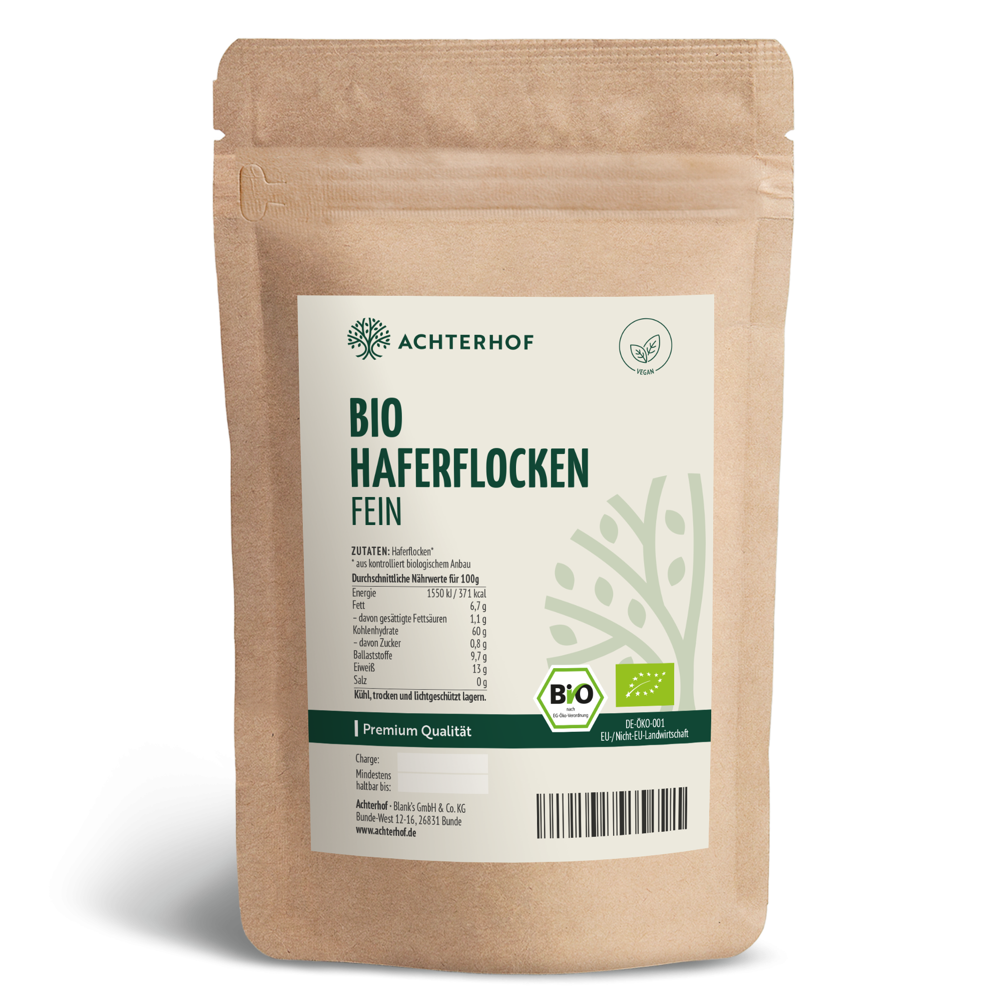 Bio Haferflocken fein (250g)