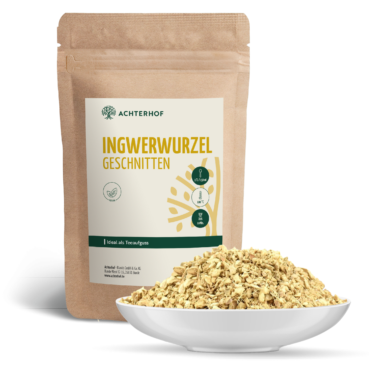 Ingwerwurzel geschnitten (500g)