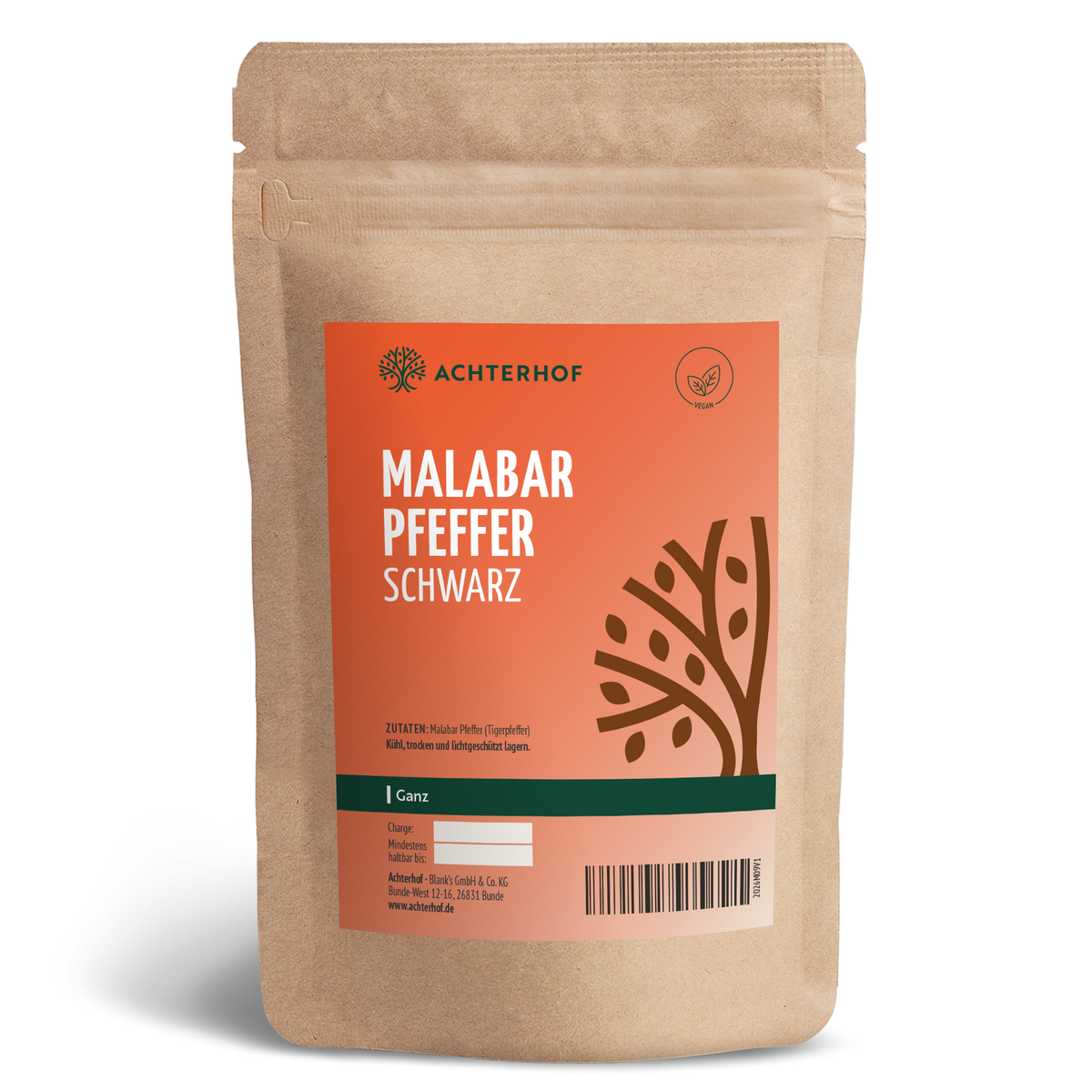 Malabar Pfeffer schwarz ganz (500g)