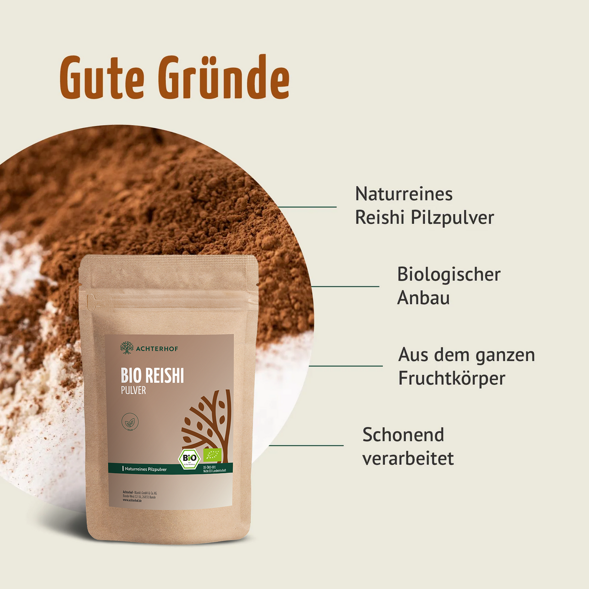 Bio Reishi Pilzpulver (250g)