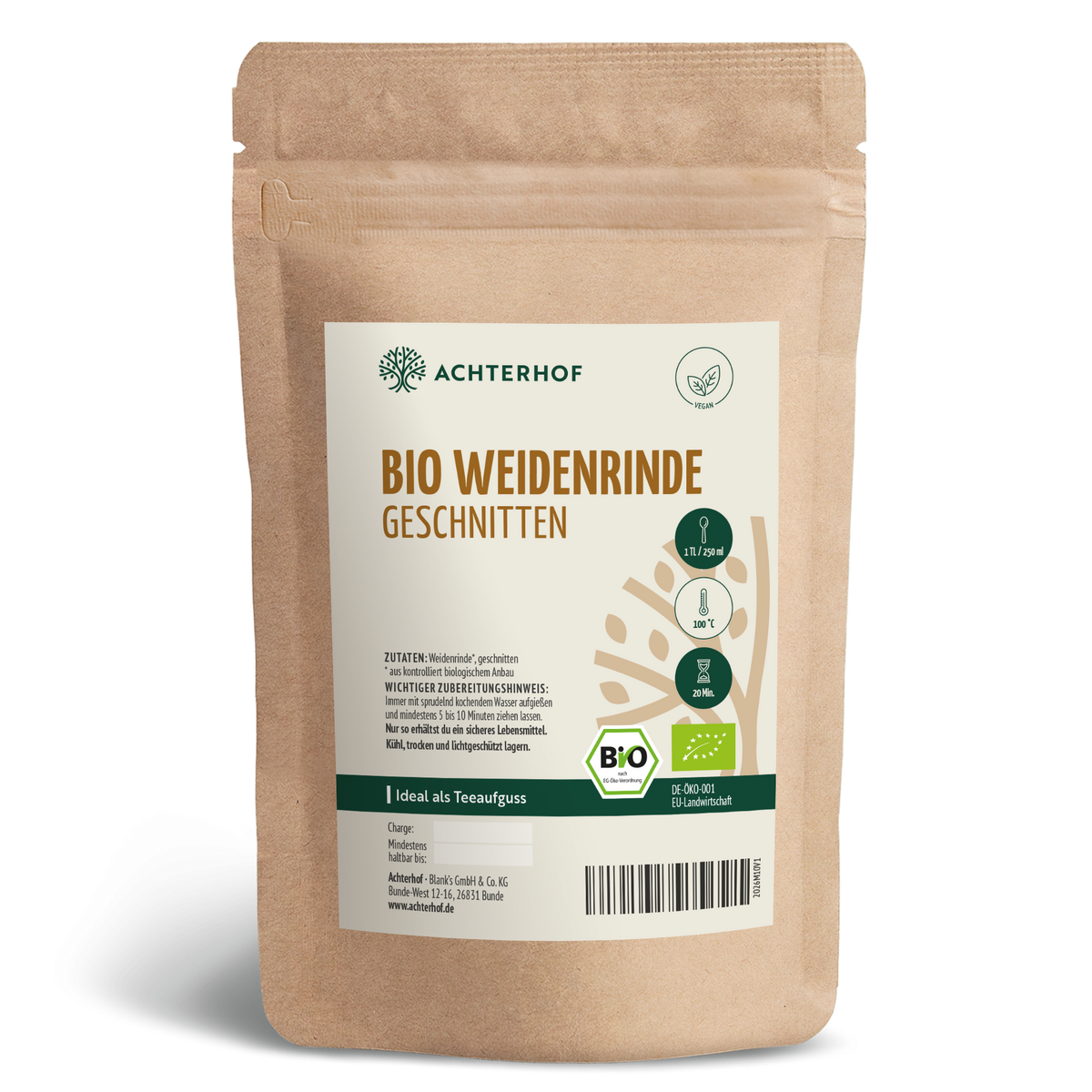Weidenrinde geschnitten Bio (500g)