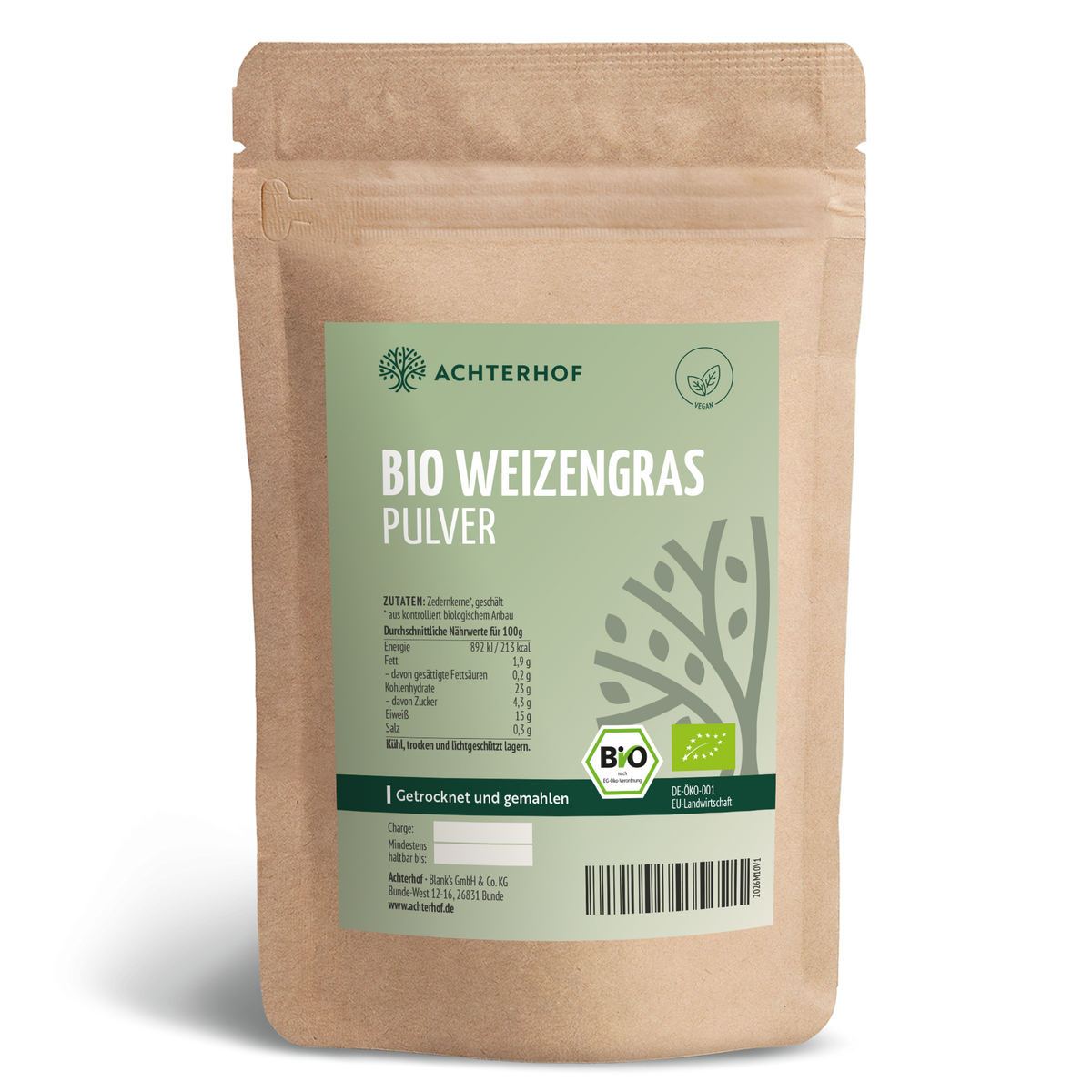 Weizengras Pulver Bio (1000g)