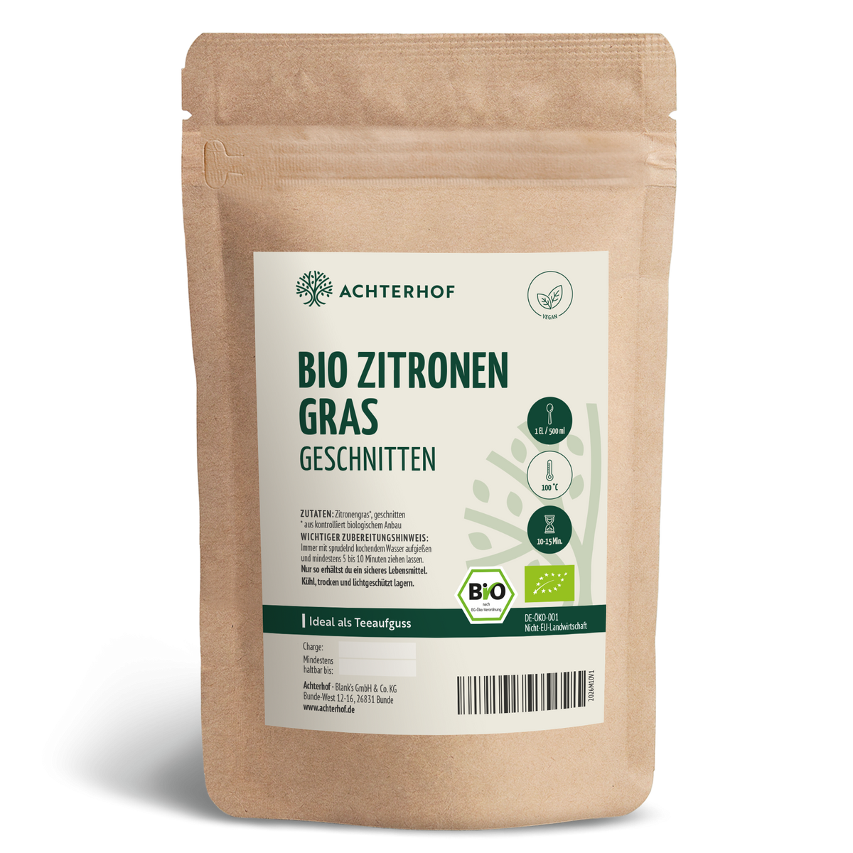 Zitronengras geschnitten Bio (100g)
