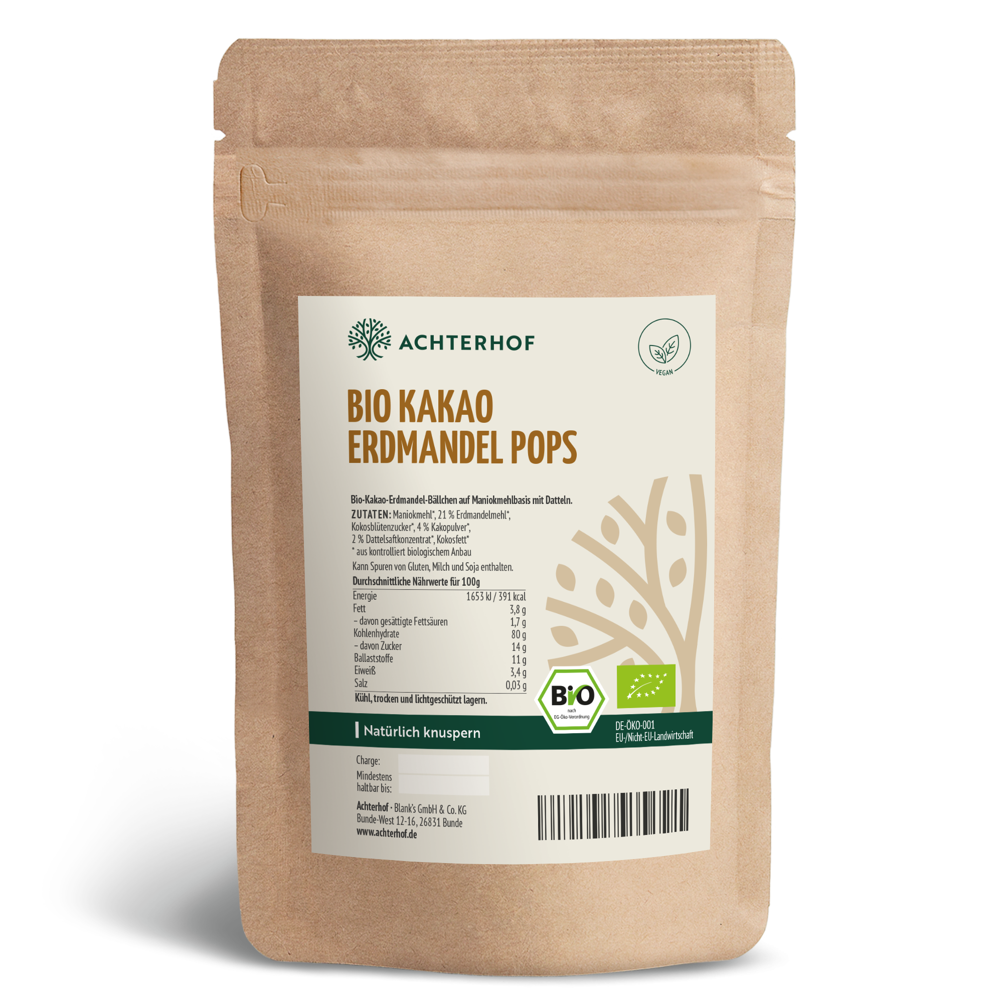 Bio Kakao Erdmandel Pops (100g)