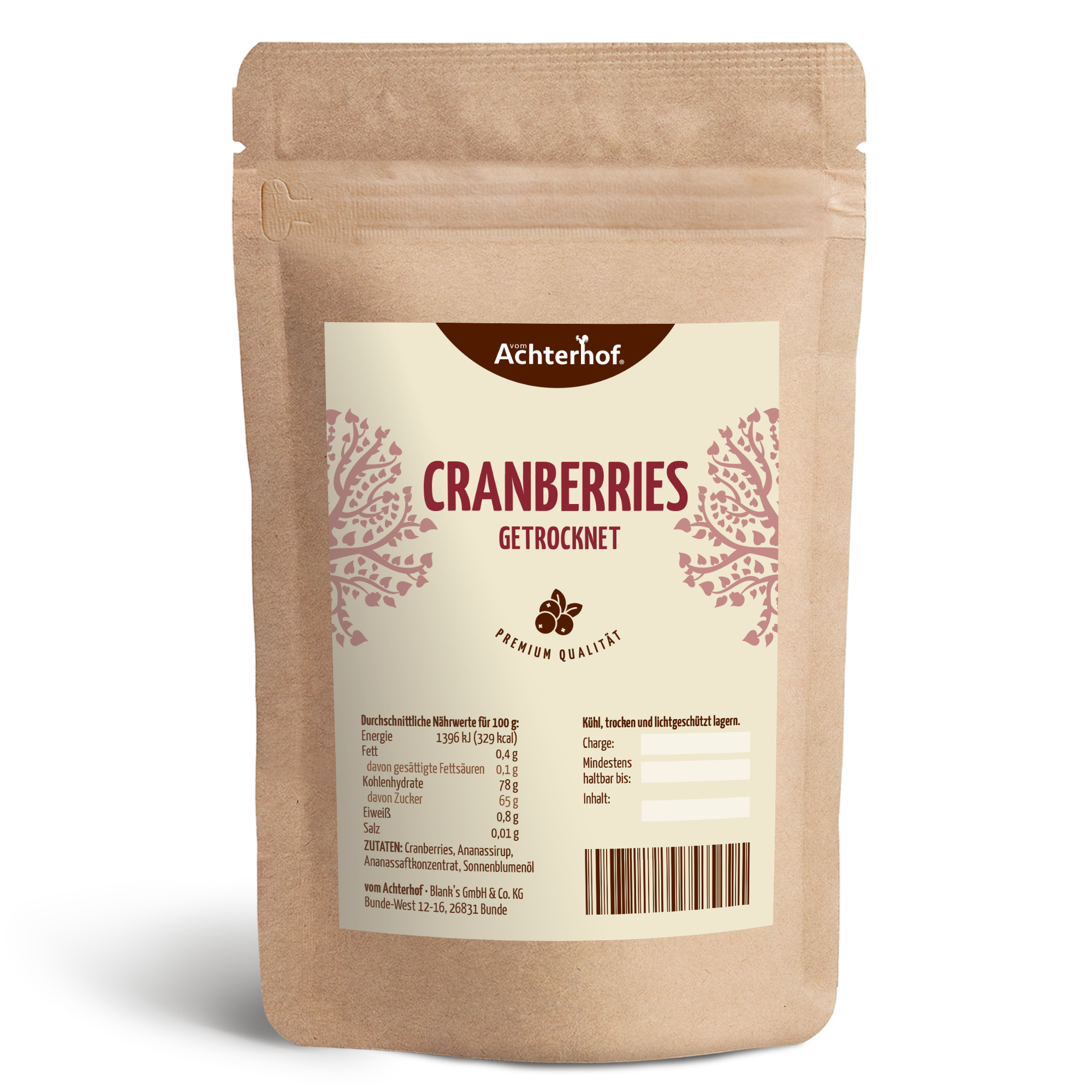 Cranberries getrocknet & gesüßt (250g)