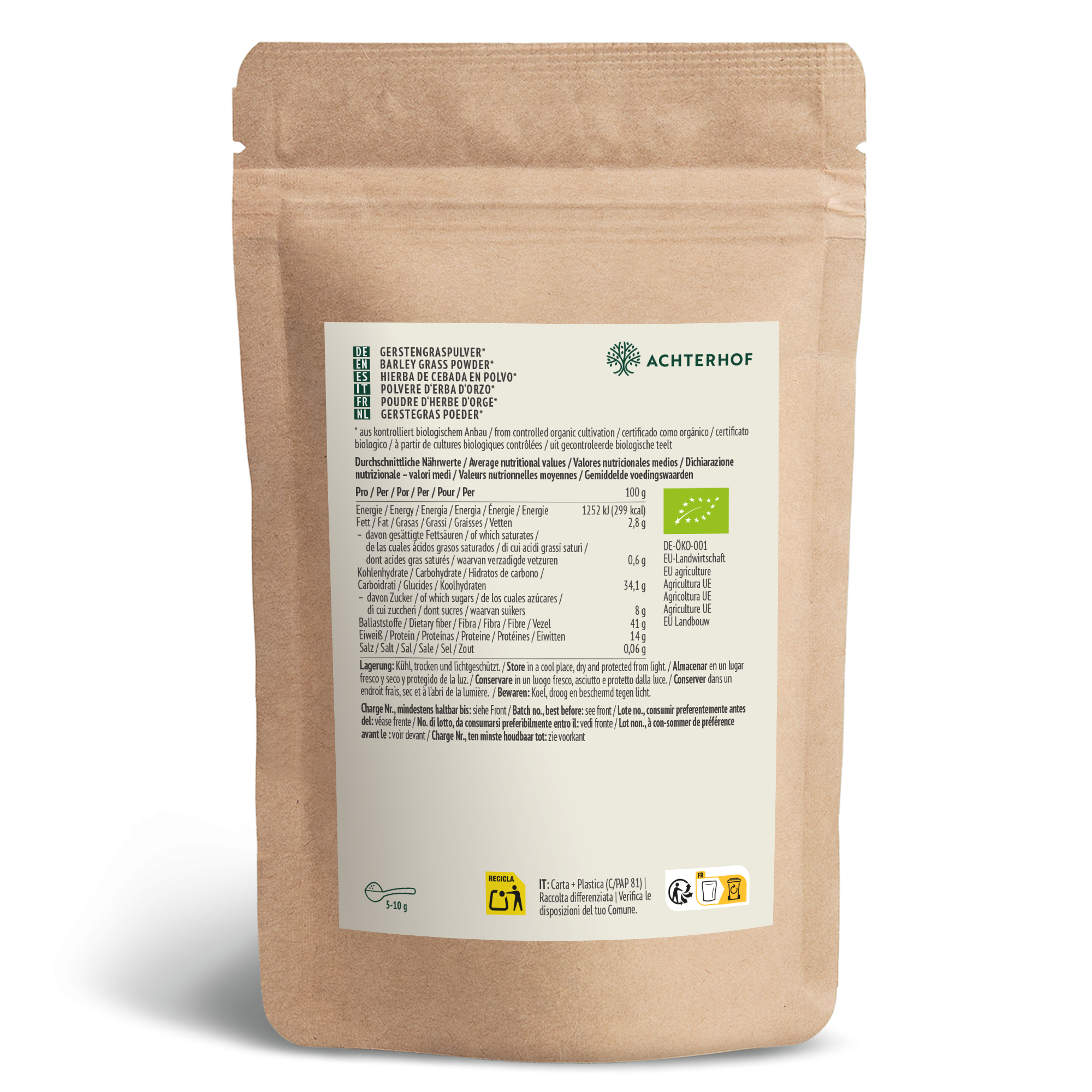 Bio Gerstengras Pulver (1000g)
