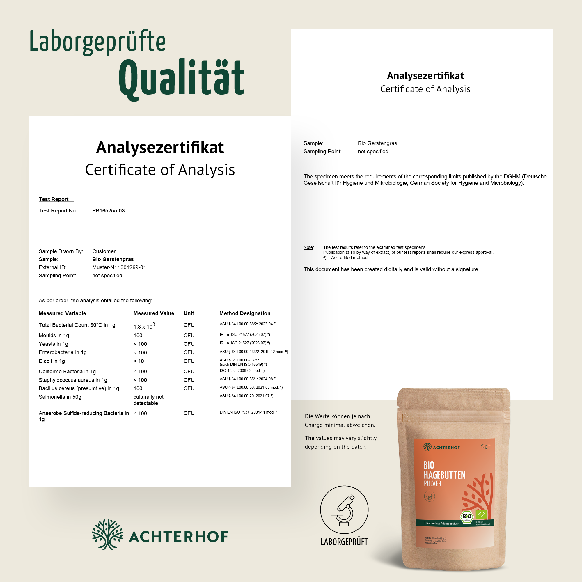 Bio Hagebutten Pulver (500g)