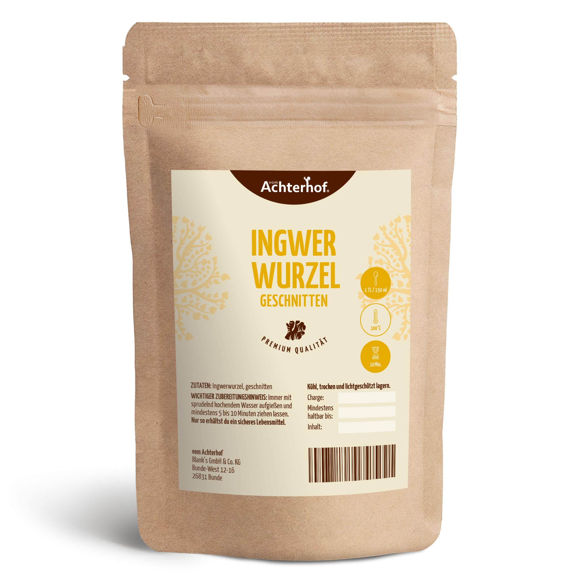 Ingwerwurzel geschnitten (100g)