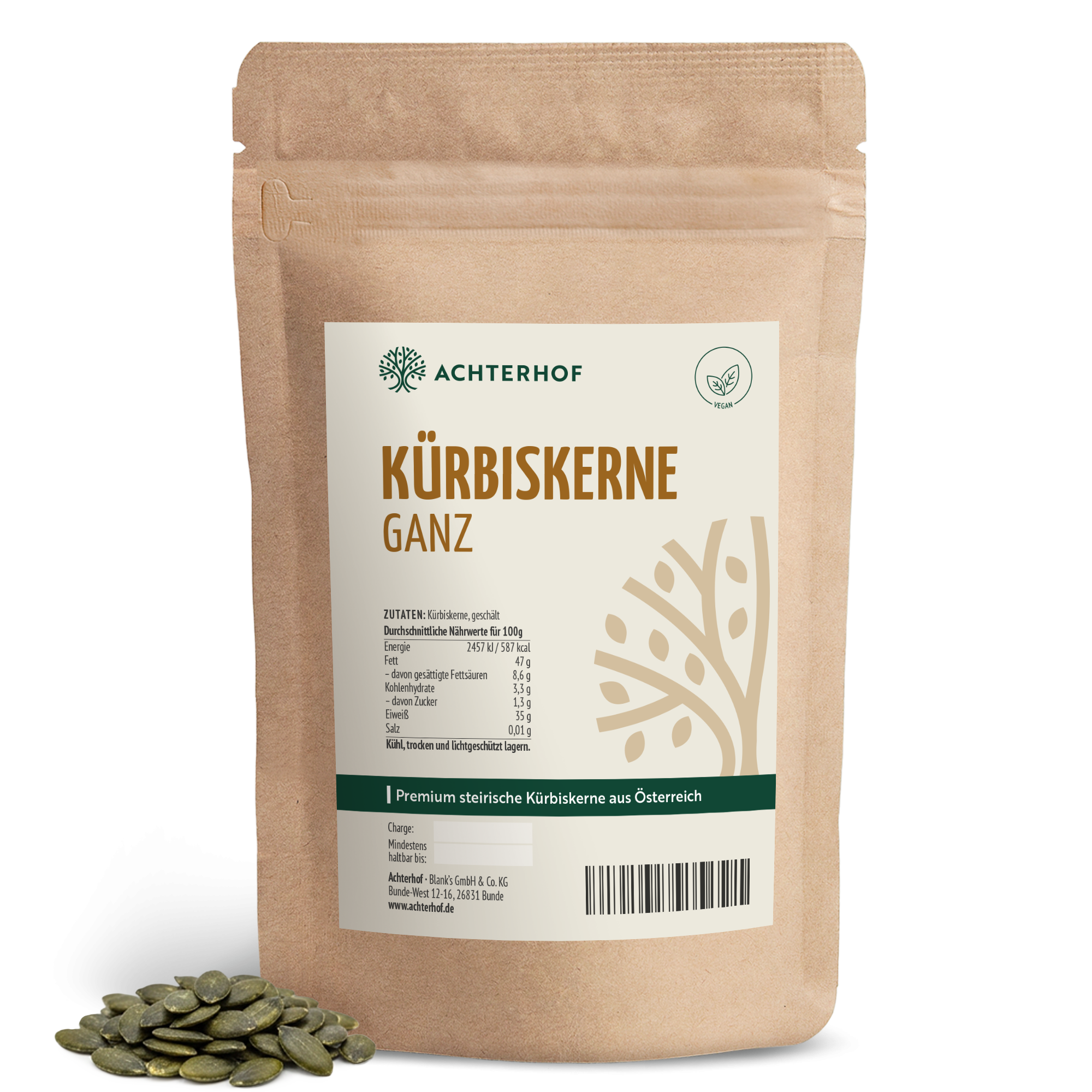 Premium steirische Kürbiskerne geschält (250g)
