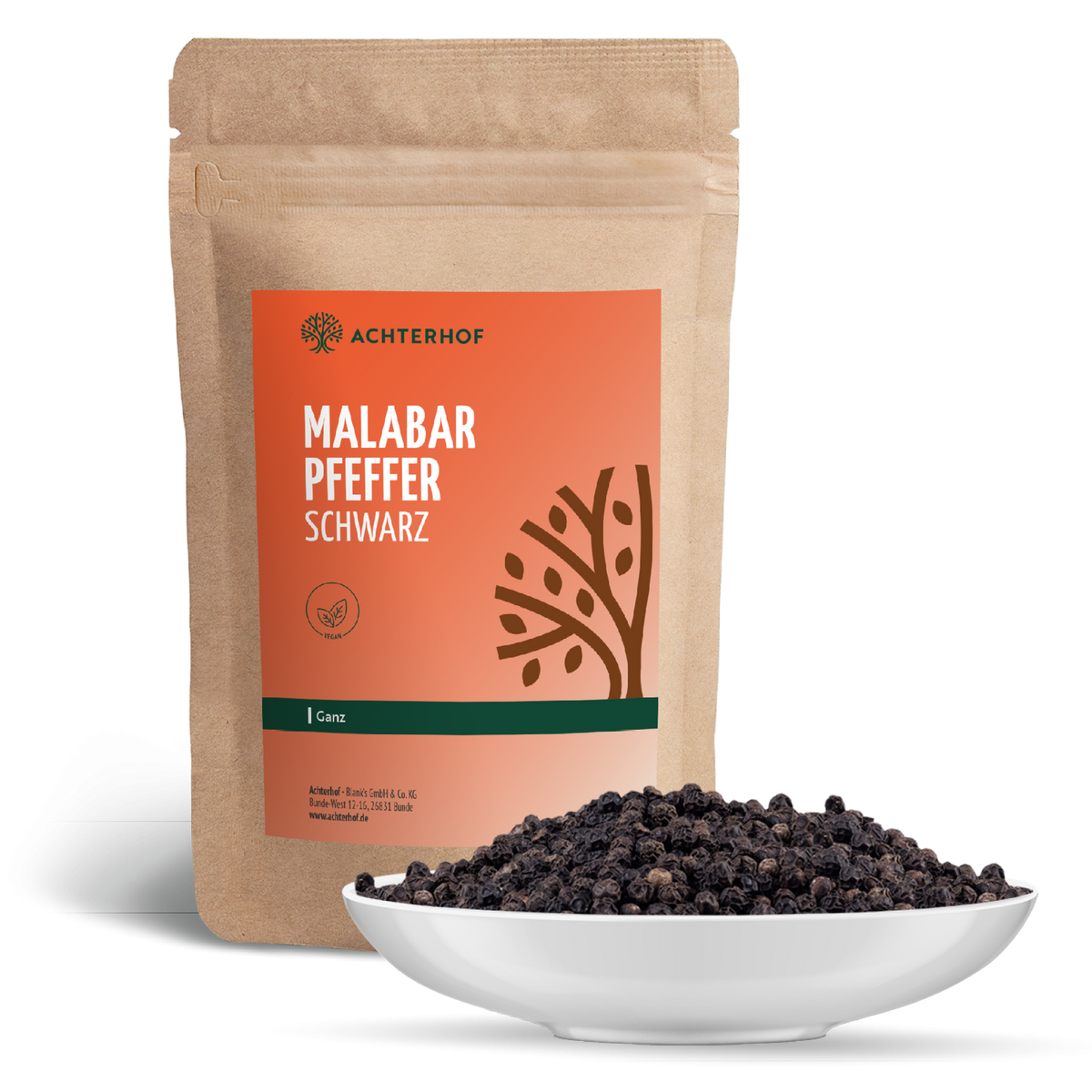 Malabar Pfeffer schwarz ganz (250g)