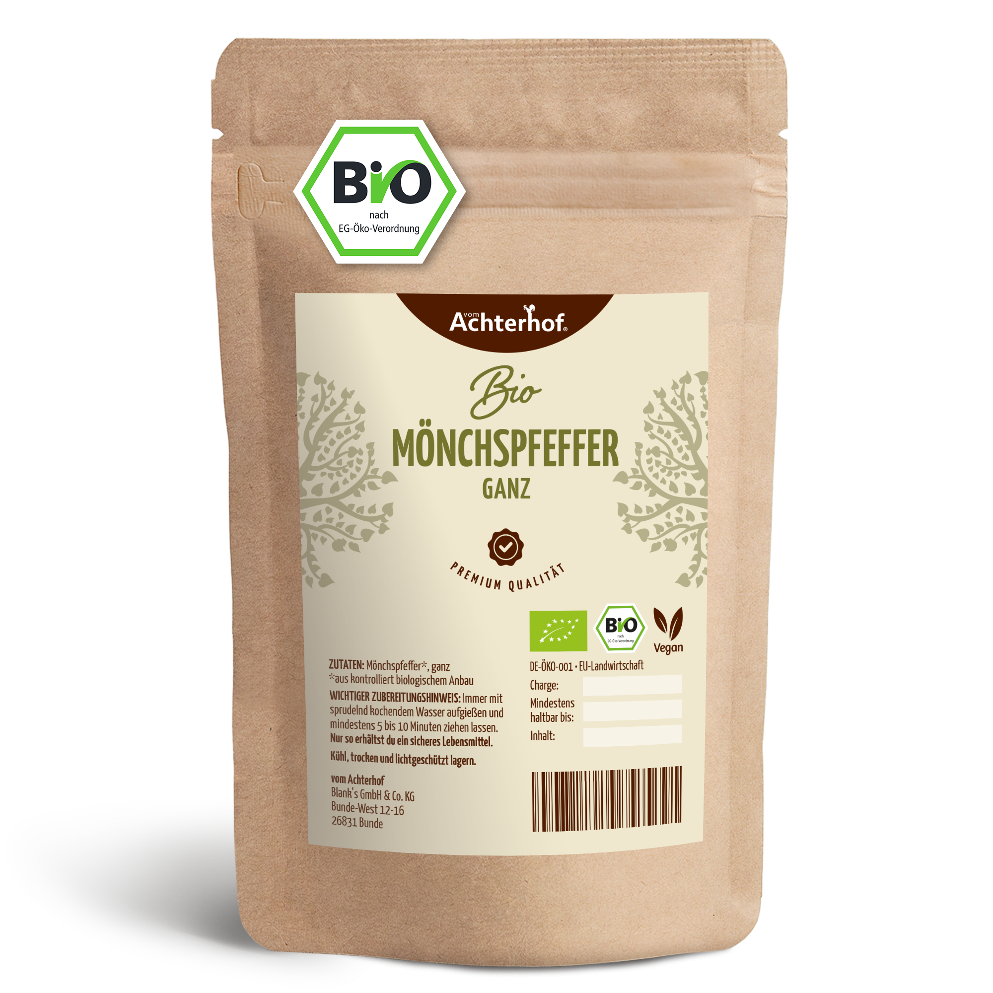 Mönchspfeffer ganz Bio (100g)