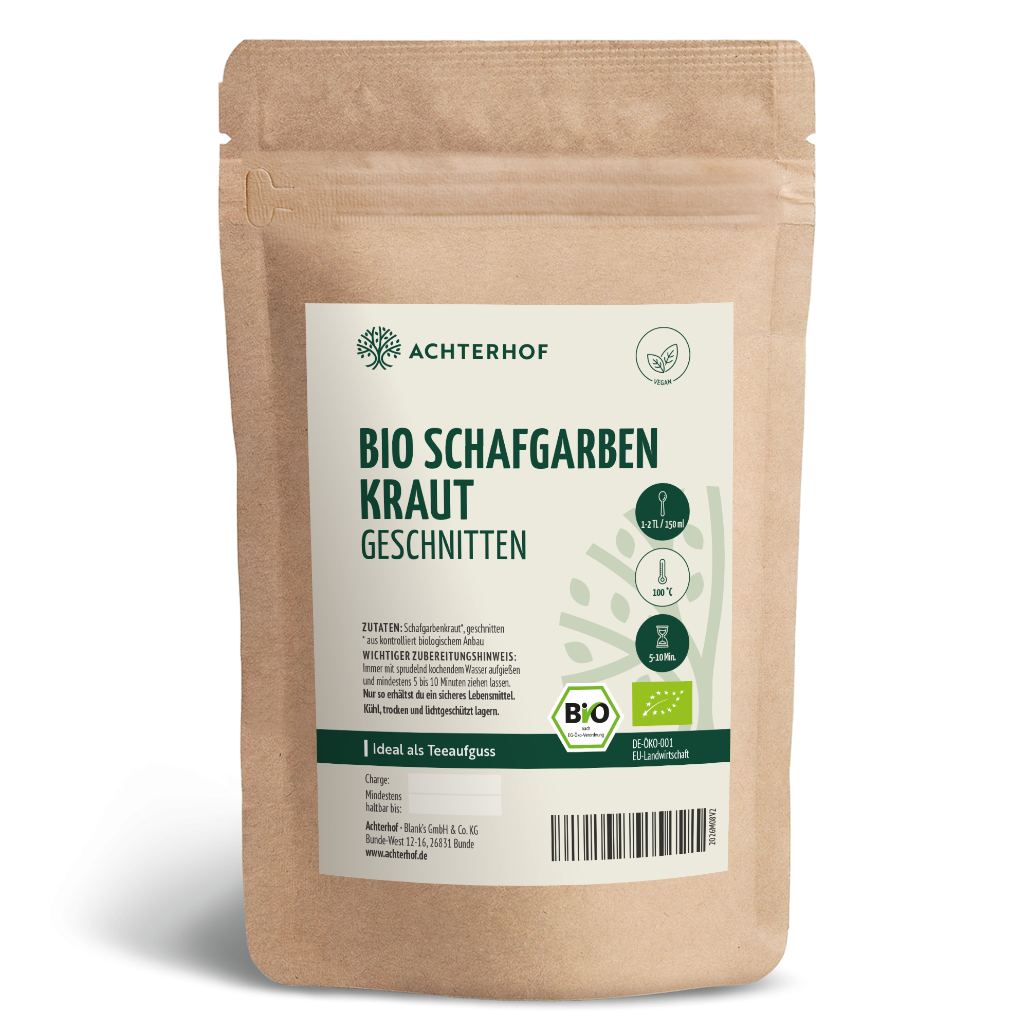 Bio Schafgarbenkraut geschnitten (100g)