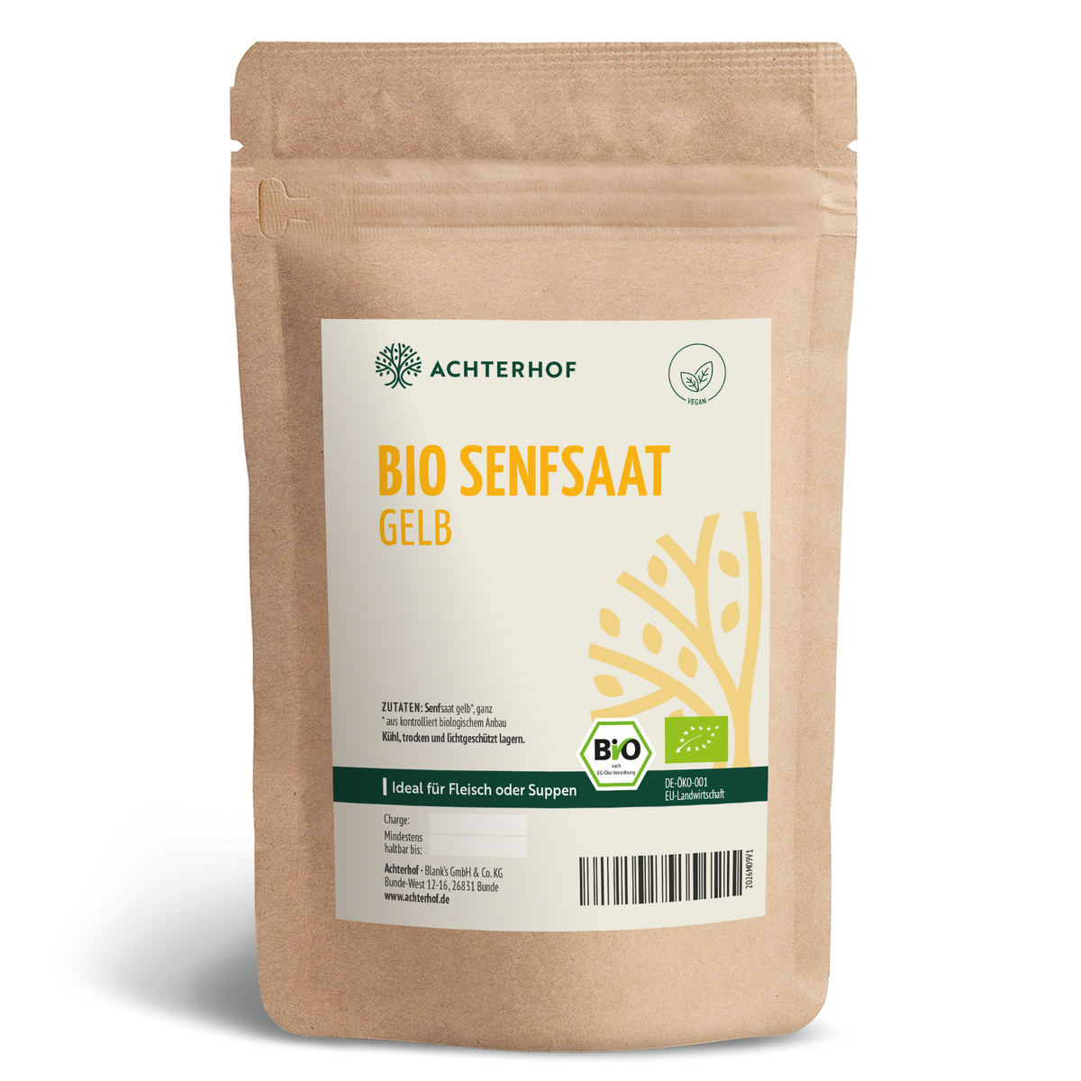 Senfsaat gelb ganz Bio (1000g)