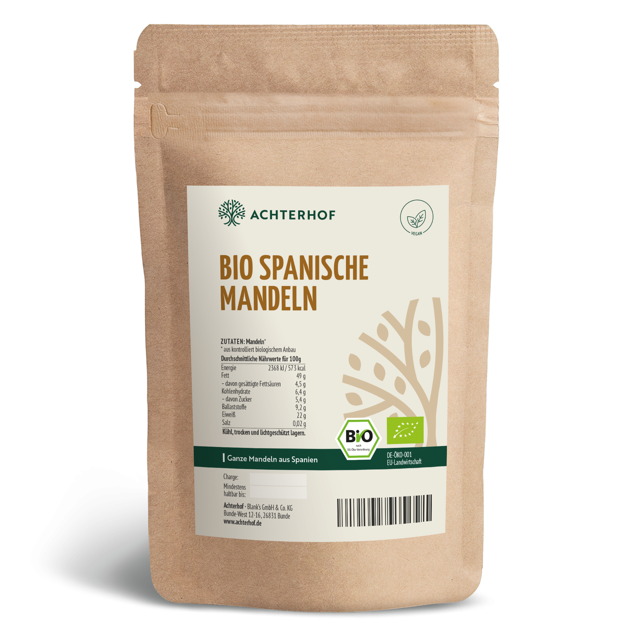 Bio spanische Mandeln (500g)