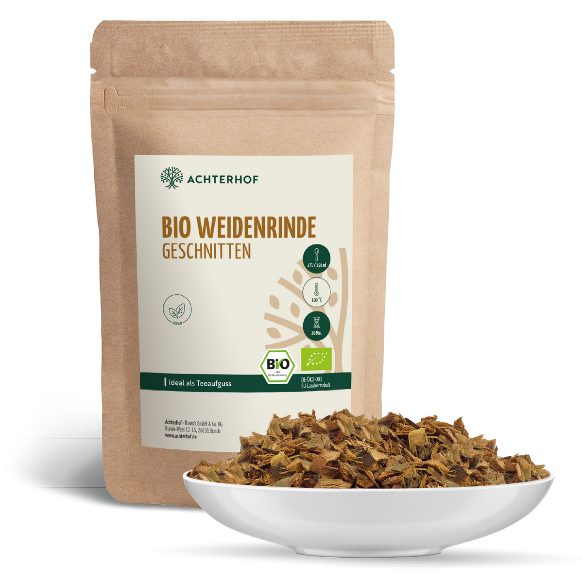 Weidenrinde geschnitten Bio (500g)